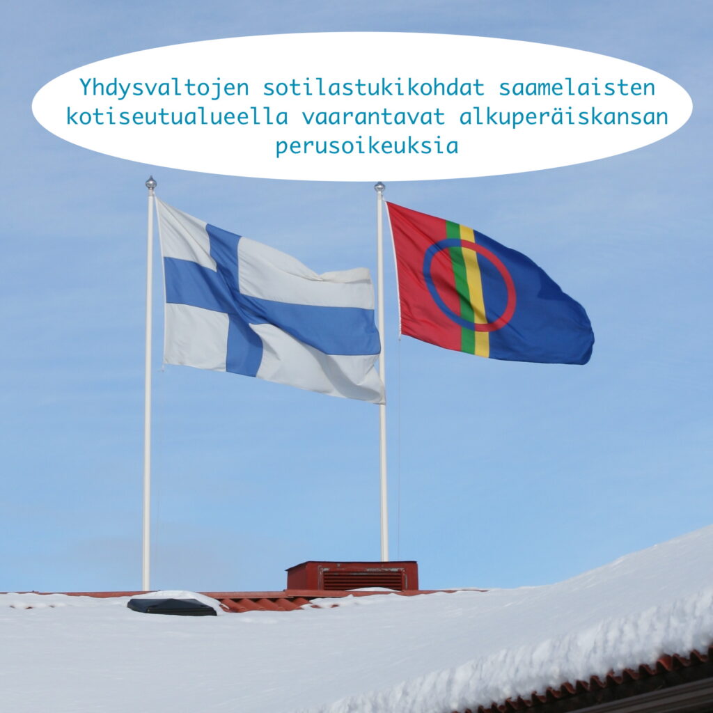 Yhdysvaltojen sotilastukikohdat saamelaisten kotiseutualueella vaarantavat alkuperäiskansan perusoikeuksia