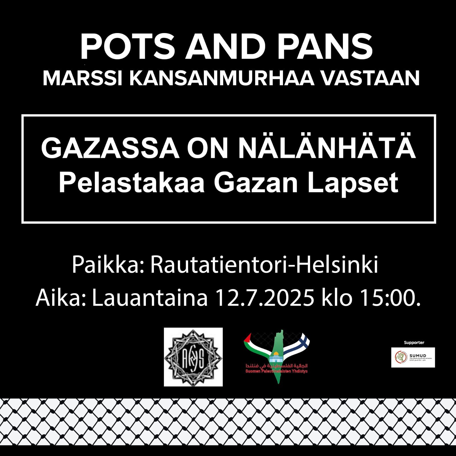 Pots & pans: marssi kansanmurhaa vastaan • Helsinki