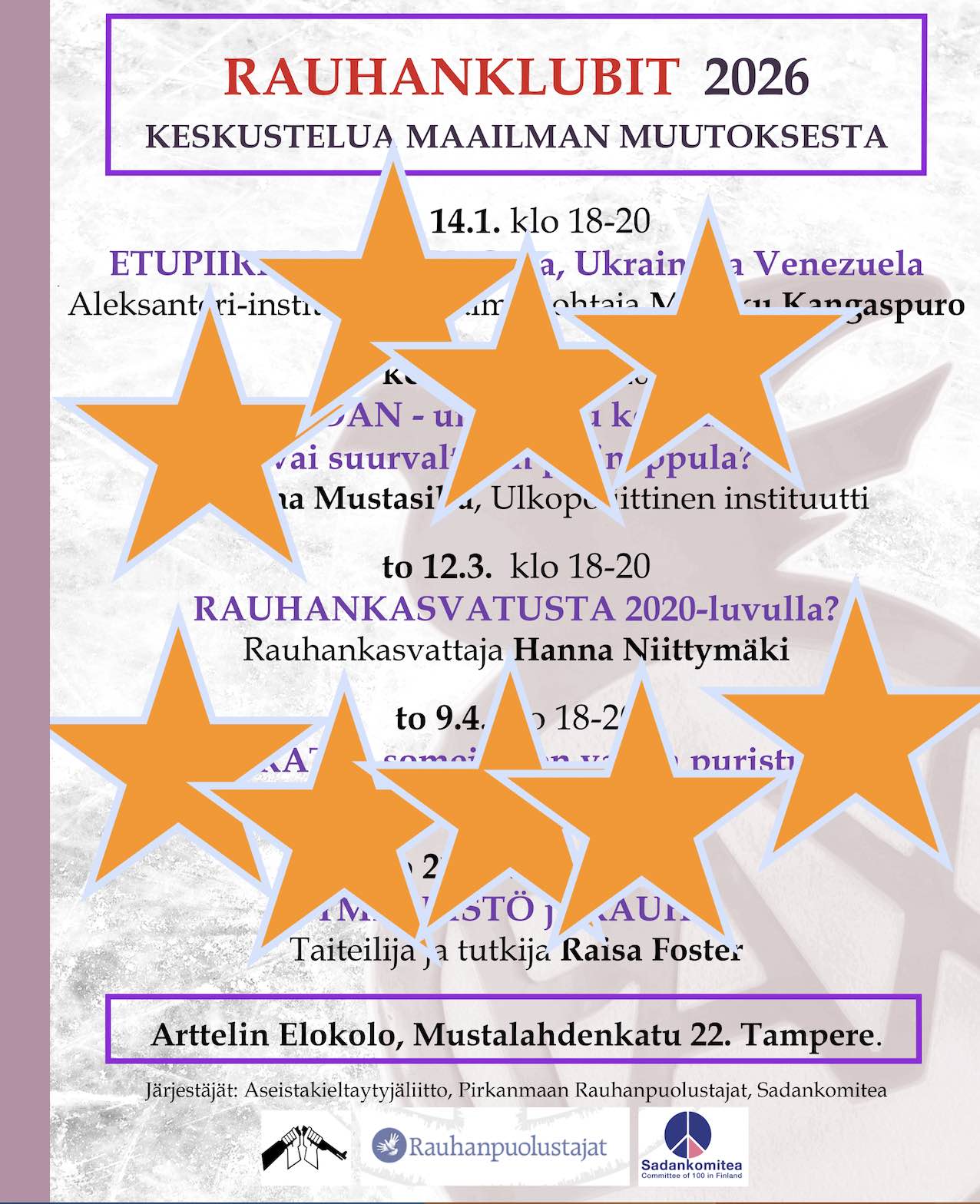 Tampereen rauhanklubi: Rauhankasvatusta 2020-luvulla • Tampere