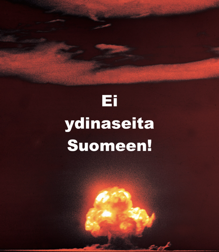 Rauhanjärjestöt: Hallitus leikkii ydintuholla