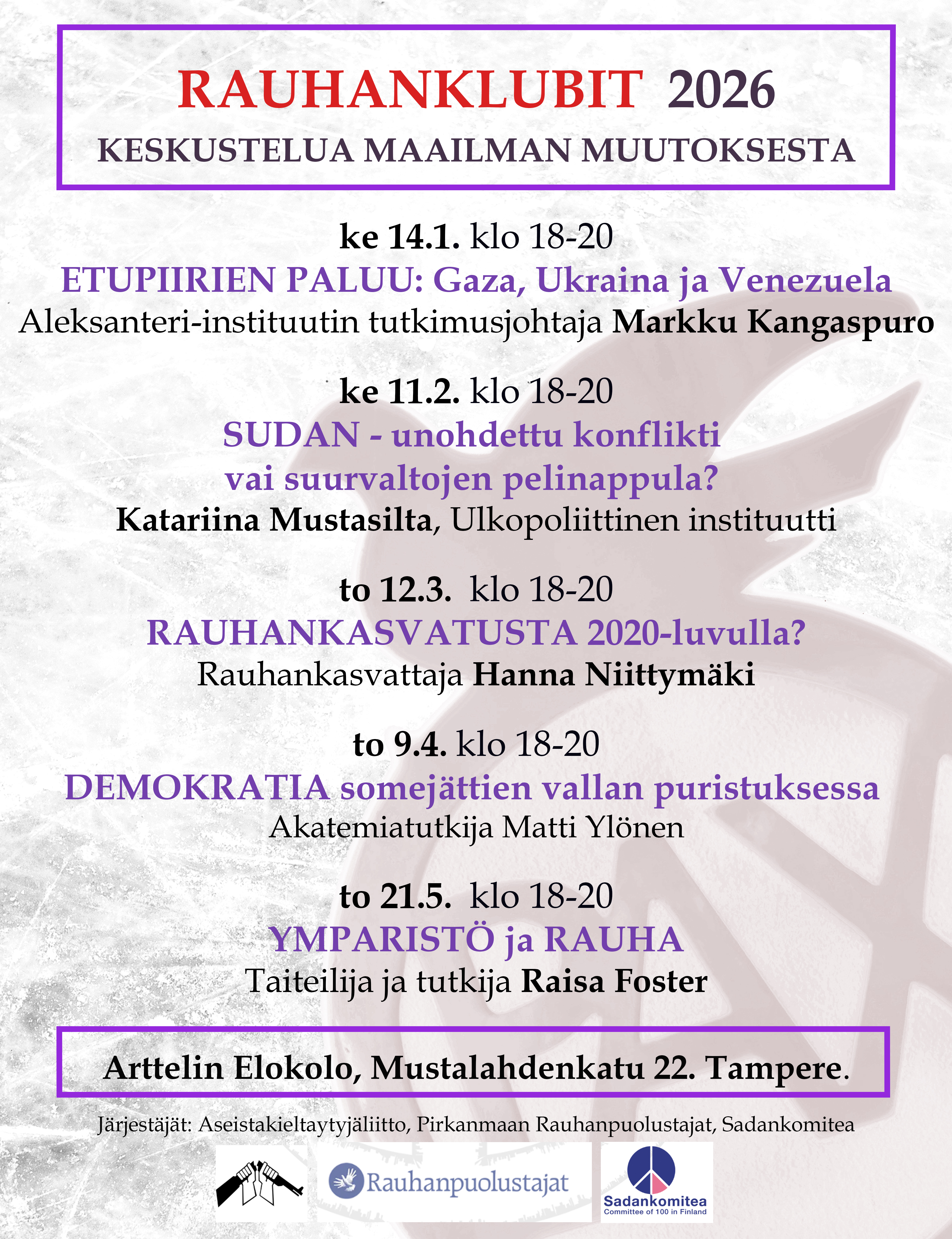 Tampereen rauhanklubi: Ympäristö & rauha • Tampere